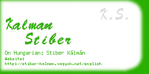 kalman stiber business card